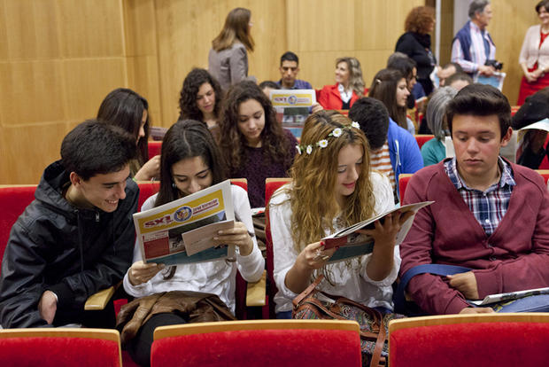 Jornal interescolar no Auditório dos Serviços Centrais